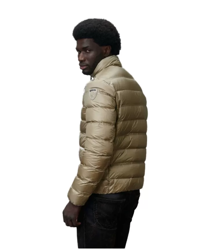 Piumino uomo in nylon lucido beige 24WBLUC03062 006719 BELMONT| BLAUER Piumino uomo in nylon lucido beige 24WBLUC03062 006719 BELMONT| BLAUER