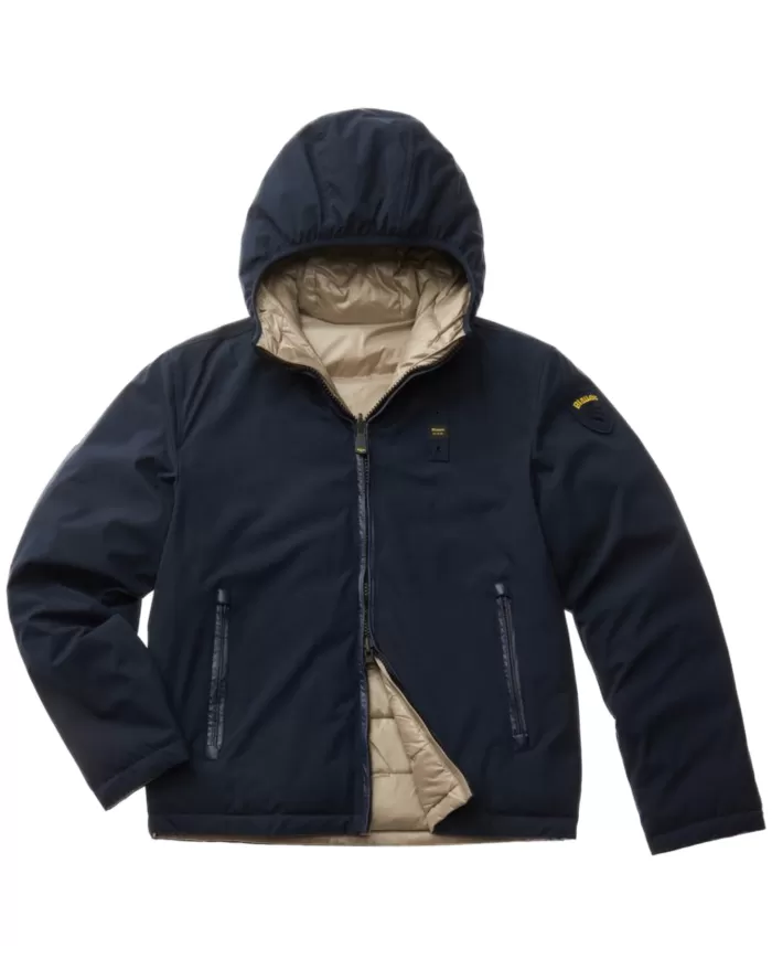 Piumino uomo reversibile blu 24WBLUC06054 005480 BALLARD | BLAUER Piumino uomo reversibile blu 24WBLUC06054 005480 BALLARD | BLAUER