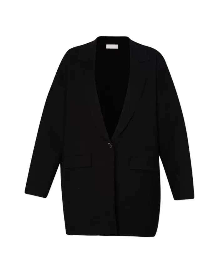Giacca donna nero logato sul retro WF4424MS99E| LIU JO Giacca donna nero logato sul retro WF4424MS99E| LIU JO