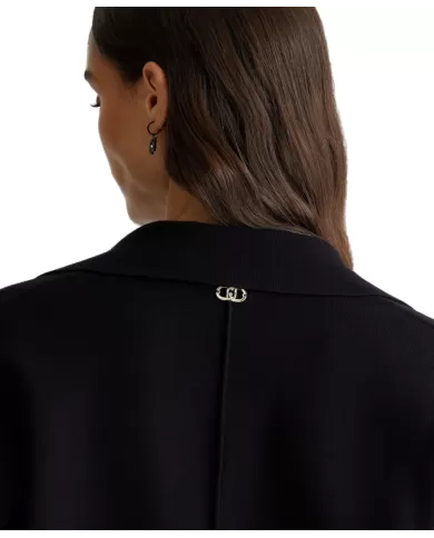 Giacca donna nero logato sul retro WF4424MS99E| LIU JO Giacca donna nero logato sul retro WF4424MS99E| LIU JO