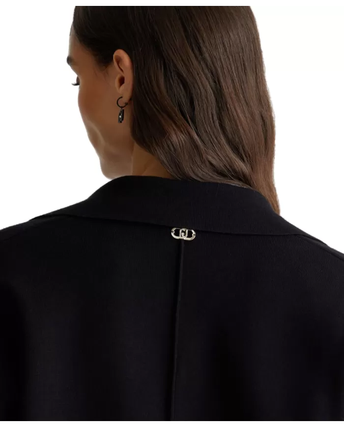 Giacca donna nero logato sul retro WF4424MS99E| LIU JO