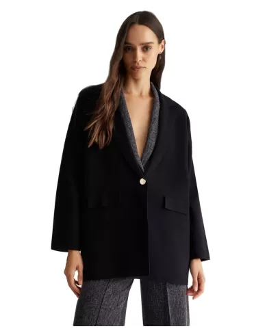 Giacca donna nero logato sul retro WF4424MS99E| LIU JO Giacca donna nero logato sul retro WF4424MS99E| LIU JO