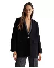 Giacca donna nero logato sul retro WF4424MS99E| LIU JO