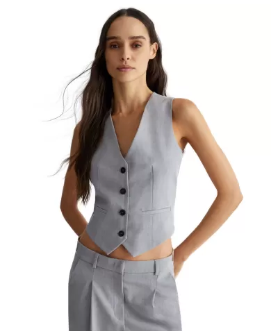 Gilet frozen donna martingal logato in metallo WF4484T2627 | LIU JO Gilet frozen donna martingal logato in metallo WF4484T2627 | LIU JO