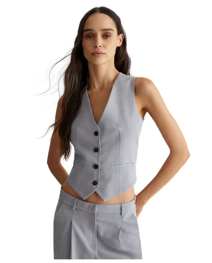 Gilet frozen donna martingal logato in metallo WF4484T2627 | LIU JO Gilet frozen donna martingal logato in metallo WF4484T2627 | LIU JO