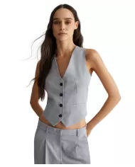 Gilet frozen donna martingal logato in metallo WF4484T2627 | LIU JO