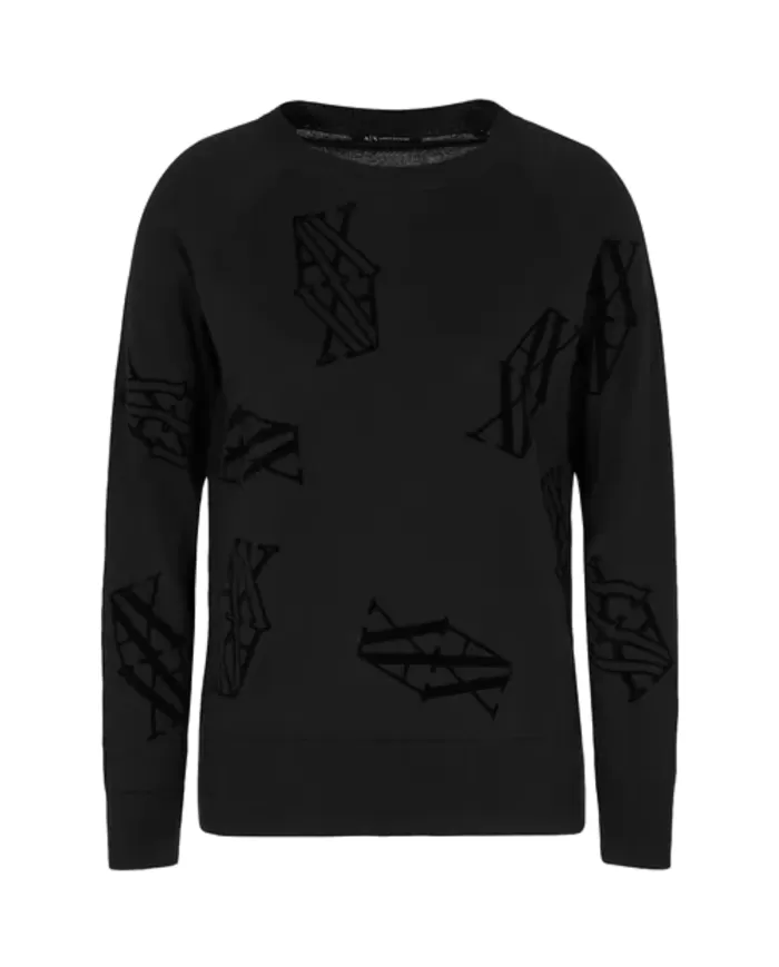 Maglia donna nera 6DYM1A YMP7Z| ARMANI EXCHANGE Maglia donna nera 6DYM1A YMP7Z| ARMANI EXCHANGE