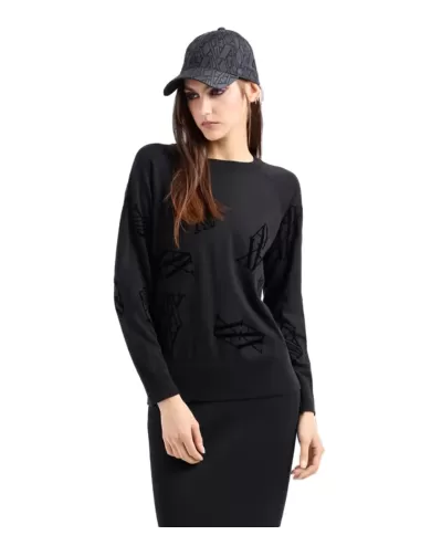 Maglia donna nera 6DYM1A YMP7Z| ARMANI EXCHANGE Maglia donna nera 6DYM1A YMP7Z| ARMANI EXCHANGE