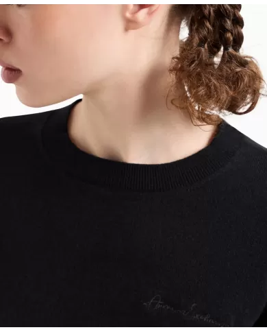 Maglia donna nera misto lana 6DYM1J YME3Z| ARMANI EXCHANGE Maglia donna nera misto lana 6DYM1J YME3Z| ARMANI EXCHANGE