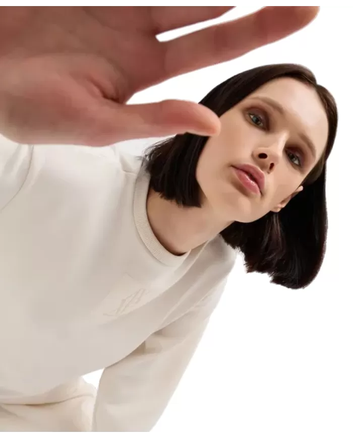 Felpa donna panna 6DYM68 YJEGZ | ARMANI EXCHANGE