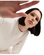 Felpa donna panna 6DYM68 YJEGZ | ARMANI EXCHANGE