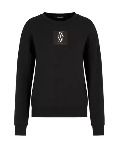 Felpa da donna nera 6DYM68 YJEGZ | ARMANI EXCHANGE Felpa da donna nera 6DYM68 YJEGZ | ARMANI EXCHANGE