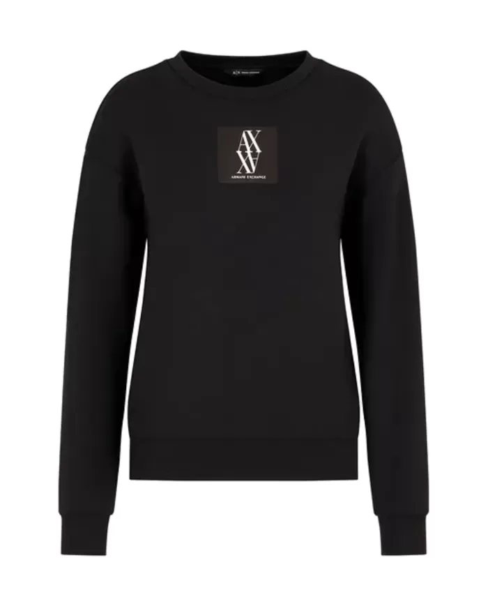Felpa da donna nera 6DYM68 YJEGZ | ARMANI EXCHANGE Felpa da donna nera 6DYM68 YJEGZ | ARMANI EXCHANGE