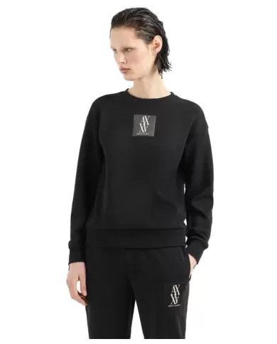 Felpa da donna nera 6DYM68 YJEGZ | ARMANI EXCHANGE Felpa da donna nera 6DYM68 YJEGZ | ARMANI EXCHANGE