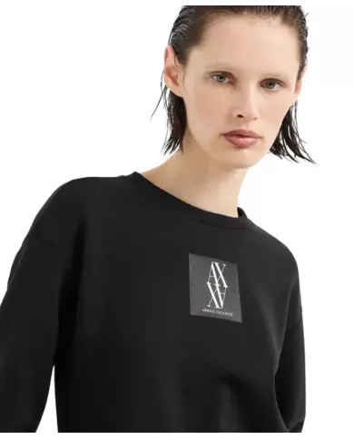 Felpa da donna nera 6DYM68 YJEGZ | ARMANI EXCHANGE Felpa da donna nera 6DYM68 YJEGZ | ARMANI EXCHANGE