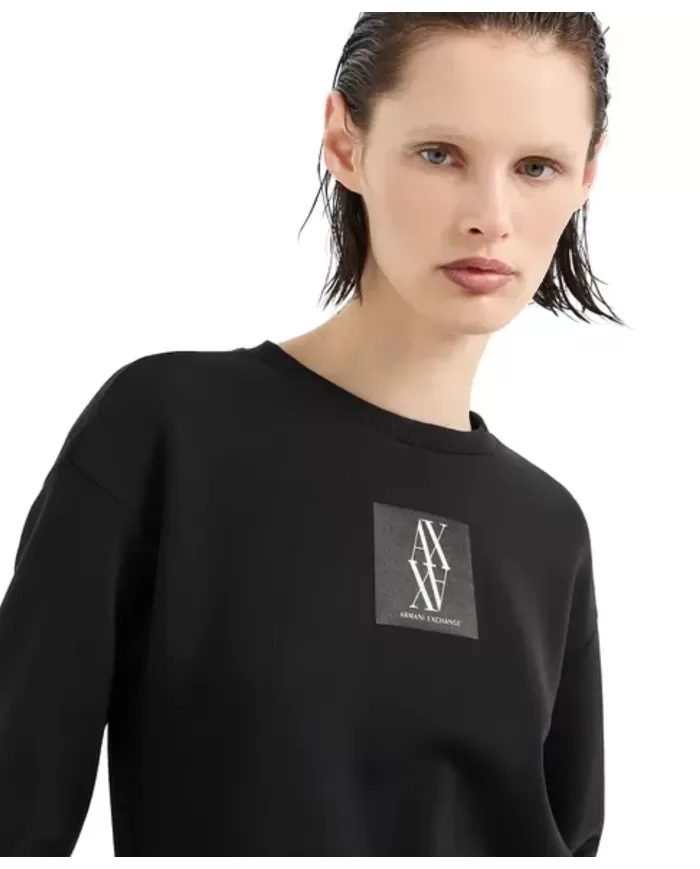 Felpa da donna nera 6DYM68 YJEGZ | ARMANI EXCHANGE