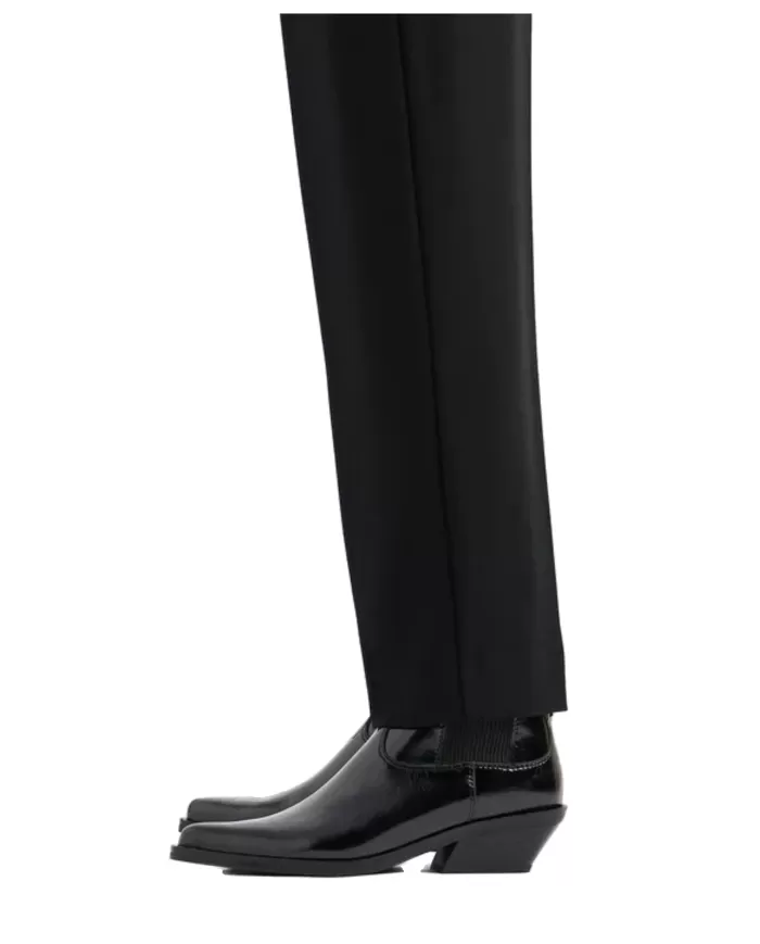 Pantaloni donna nero con fascia raso 6DYP35 YN5YZ | ARMANI EXCHANGE