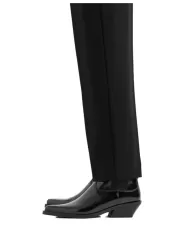 Pantaloni donna nero con fascia raso 6DYP35 YN5YZ | ARMANI EXCHANGE