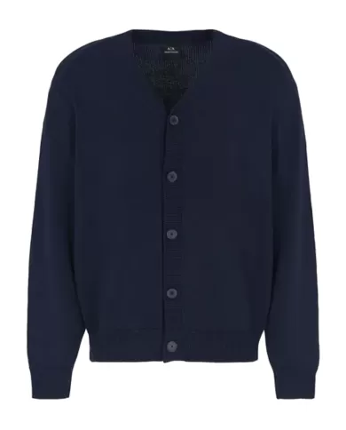 Cardigan uomo navy scollo a V 6DZE1G ZM1LZ| ARMANI EXCHANGE Cardigan uomo navy scollo a V 6DZE1G ZM1LZ| ARMANI EXCHANGE