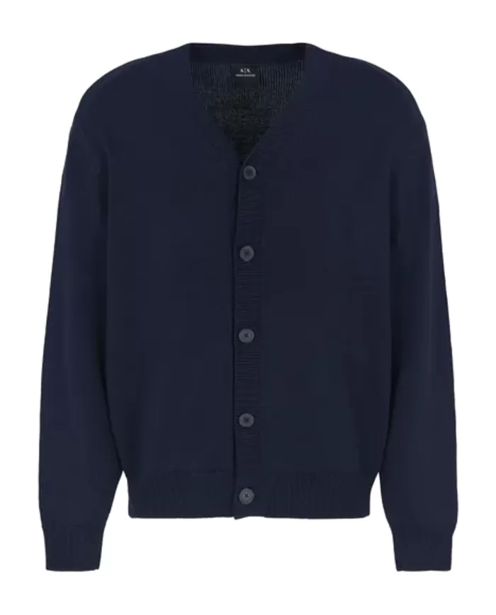 Cardigan uomo navy scollo a V 6DZE1G ZM1LZ| ARMANI EXCHANGE Cardigan uomo navy scollo a V 6DZE1G ZM1LZ| ARMANI EXCHANGE