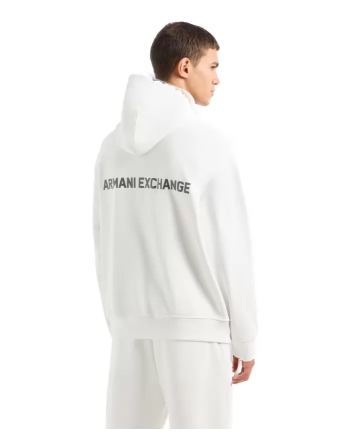 Felpa uomo off-white logata sul petto 6DZMLJ ZJ4XZ | ARMANI EXCHANGE Felpa uomo off-white logata sul petto 6DZMLJ ZJ4XZ | ARMANI EXCHANGE