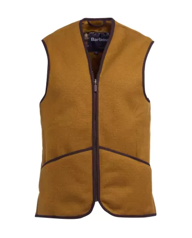 Gilet uomo marrone basic termico con bordatura chiusa MLI0004| BARBOUR