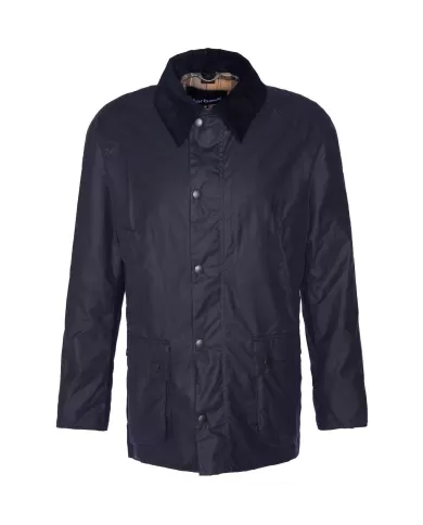Giacca uomo navy con fodera a quadri e logo ricamo MWX0339 | BARBOUR
