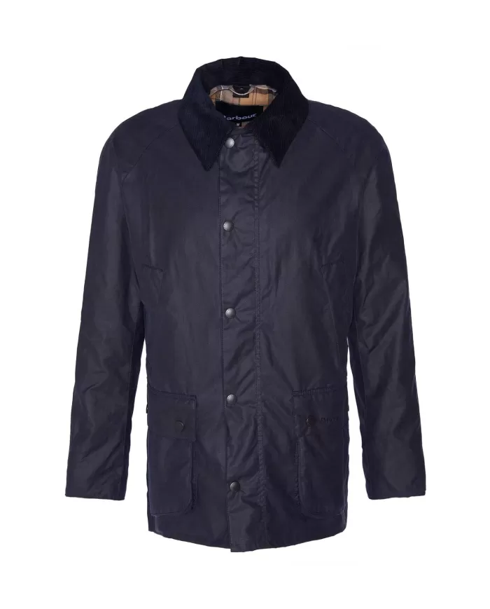 Giacca uomo navy con fodera a quadri e logo ricamo MWX0339 | BARBOUR Giacca uomo navy con fodera a quadri e logo ricamo MWX0339 | BARBOUR