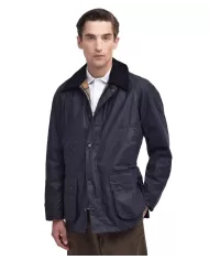Giacca uomo navy con fodera a quadri e logo ricamo MWX0339 | BARBOUR