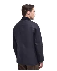 Giacca uomo navy con fodera a quadri e logo ricamo MWX0339 | BARBOUR