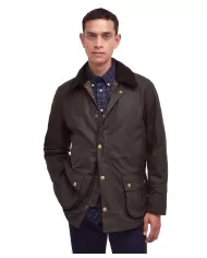 Giacca uomo oliver con fodera a quadri e logo ricamo MWX0339 | BARBOUR