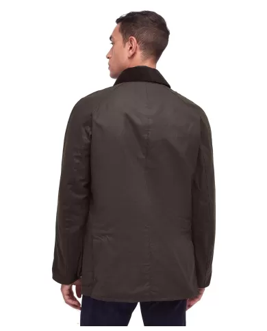 Giacca uomo oliver con fodera a quadri e logo ricamo MWX0339 | BARBOUR