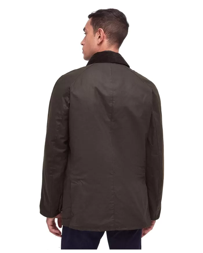 Giacca uomo oliver con fodera a quadri e logo ricamo MWX0339 | BARBOUR