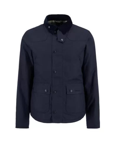 Giacca uomo navy con fodera a fantasia e logo ricamo MWX1106| BARBOUR
