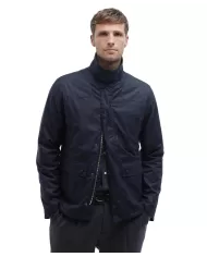 Giacca uomo navy con fodera a fantasia e logo ricamo MWX1106| BARBOUR