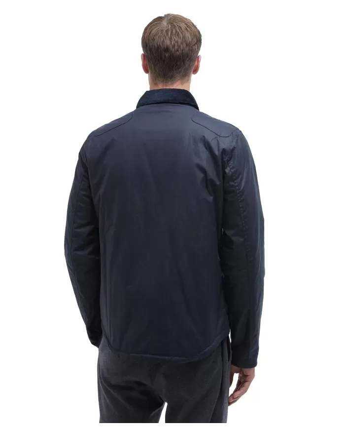 Giacca uomo navy con fodera a fantasia e logo ricamo MWX1106| BARBOUR