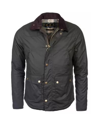 Giacca uomo outw sage con fodera a fantasia e logo MWX1106 | BARBOUR