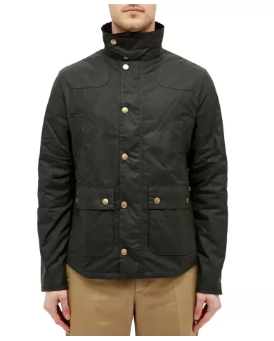 Giacca uomo outw sage con fodera a fantasia e logo MWX1106 | BARBOUR