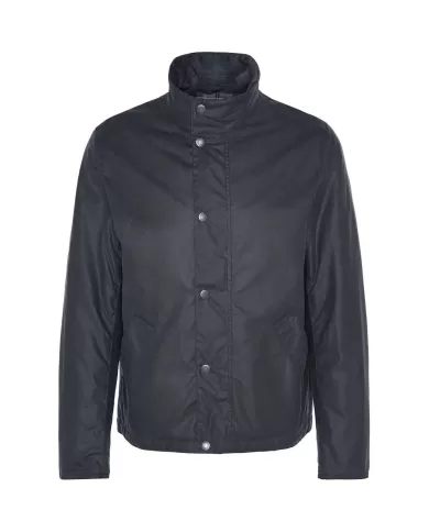 Giacca uomo navy stile biker con logo ricamo MWX2333 | BARBOUR