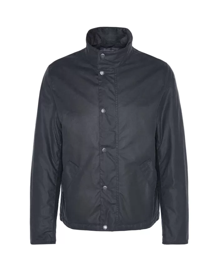 Giacca uomo navy stile biker con logo ricamo MWX2333 | BARBOUR Giacca uomo navy stile biker con logo ricamo MWX2333 | BARBOUR