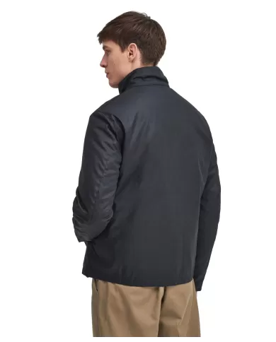 Giacca uomo navy stile biker con logo ricamo MWX2333 | BARBOUR