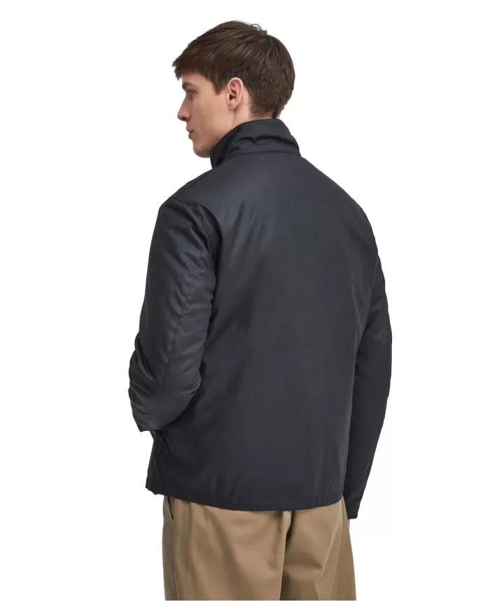 Giacca uomo navy stile biker con logo ricamo MWX2333 | BARBOUR Giacca uomo navy stile biker con logo ricamo MWX2333 | BARBOUR