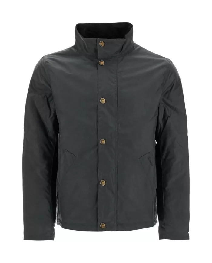 Giacca uomo outw sage stile biker con logo ricamo MWX2333 | BARBOUR Giacca uomo outw sage stile biker con logo ricamo MWX2333 | BARBOUR