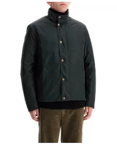 Giacca uomo outw sage stile biker con logo ricamo MWX2333 | BARBOUR