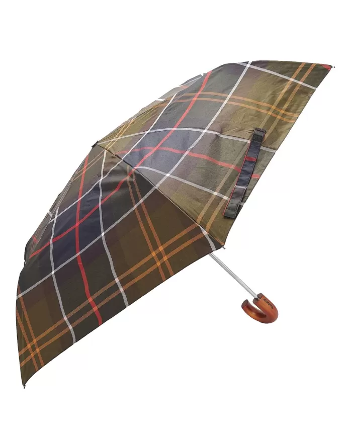 Ombrello uomo con fantasia in tartan logato UAC0201 | BARBOUR