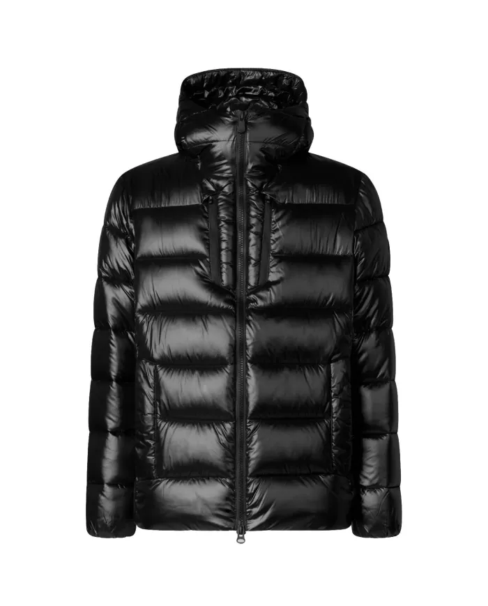 Piumino uomo nero con logo D30816M LUCK19 MAXIME | SAVE THE DUCK Piumino uomo nero con logo D30816M LUCK19 MAXIME | SAVE THE DUCK