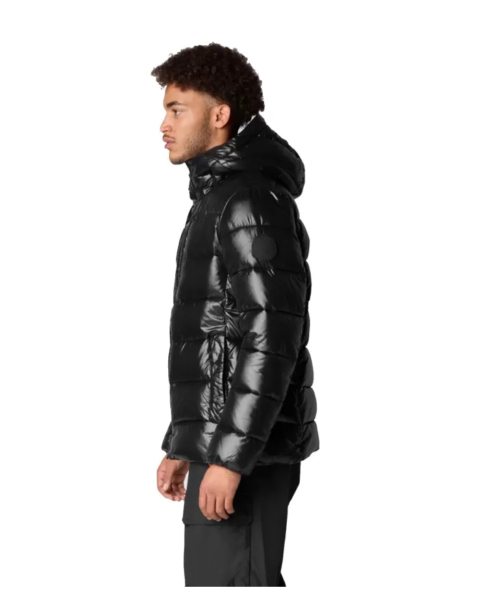 Piumino uomo nero con logo D30816M LUCK19 MAXIME | SAVE THE DUCK Piumino uomo nero con logo D30816M LUCK19 MAXIME | SAVE THE DUCK