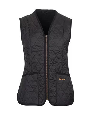 Gilet donna nero con tasche laterali logati in ricamo LLI0003| BARBOUR Gilet donna nero con tasche laterali logati in ricamo LLI0003| BARBOUR