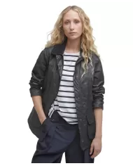 Giacca donna nera con fodera interna in fantasia LWX0667 | BARBOUR