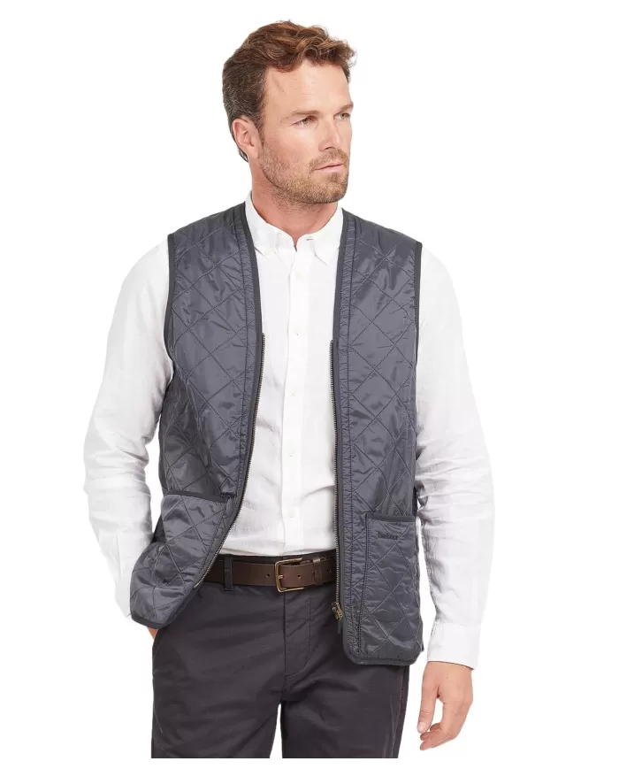 Gilet navy uomo termico con logo ricamato | BARBOUR Gilet navy uomo termico con logo ricamato | BARBOUR